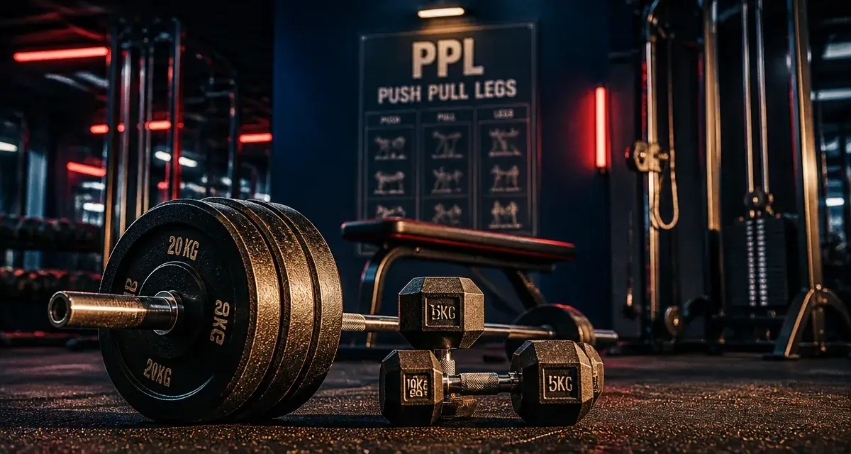 PPL muscu : 3 séances Push Pull Legs en salle de sport, barre et haltères