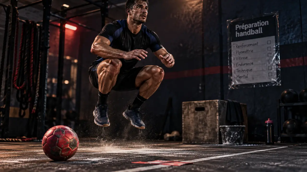 Préparation physique handball : squat jump explosif en salle
