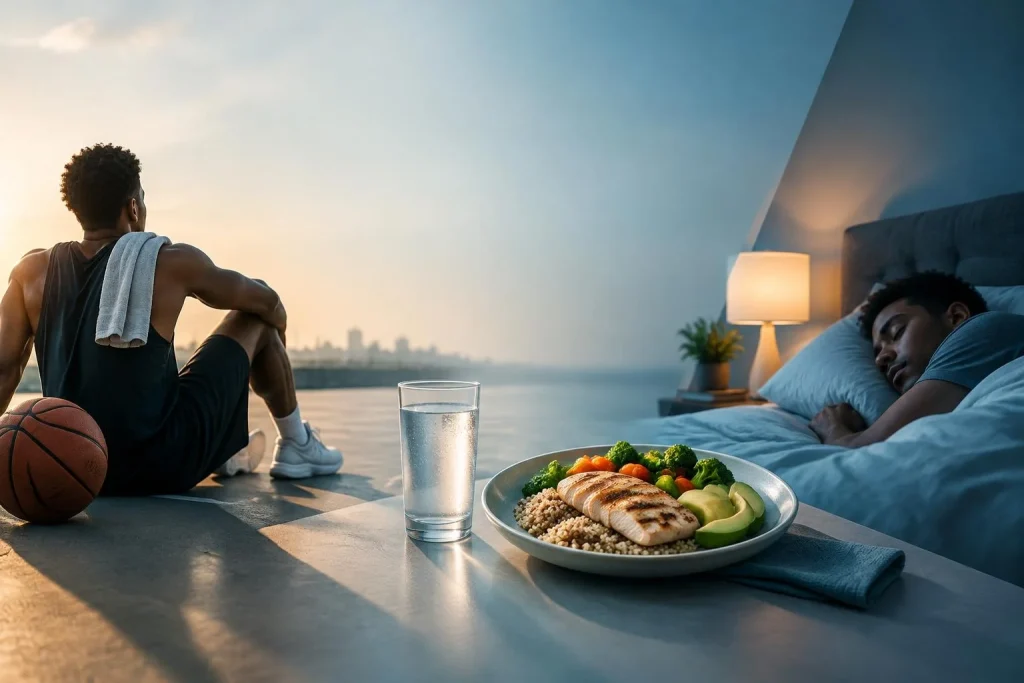 Après un match intense, boire, manger et dormir avant de rejouer