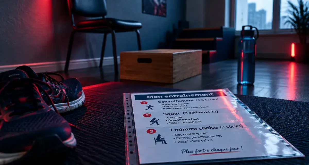 Ski préparation physique : chaise pour muscler les cuisses et brûlure dès la 3e descente